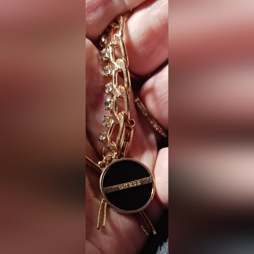 Guess Goldtone Bracelet with Charms - Picture 4 of 5
